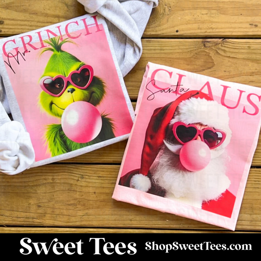 Bubblegum Santa Claus tee - light pink