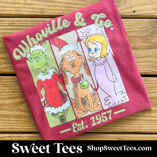 Whoville and Co tee - Crimson