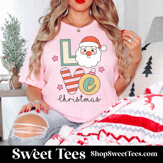 Retro Love Christmas tee