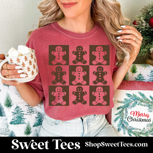 Gingerbread Checker tee