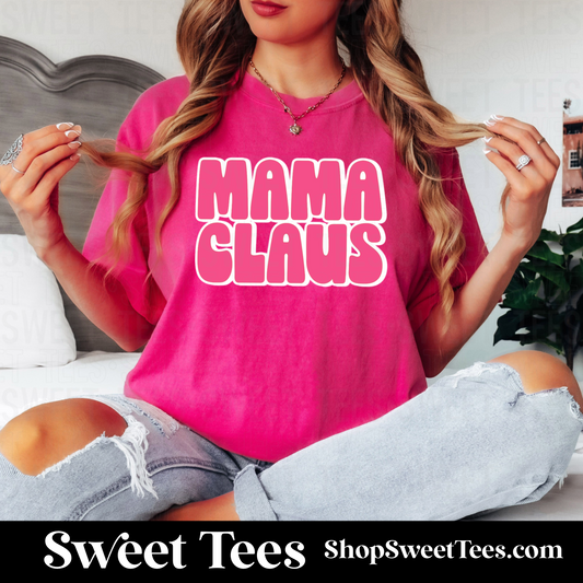 Mama Claus tee - pink