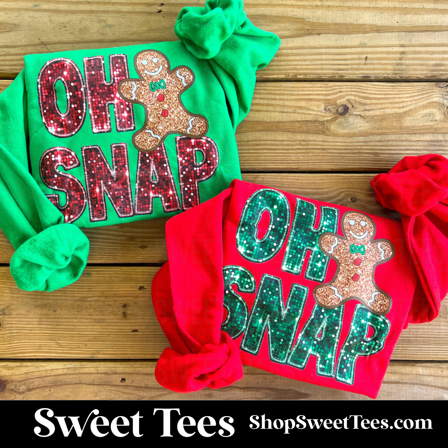 Oh Snap Gingerbread Sweatshirt - Red