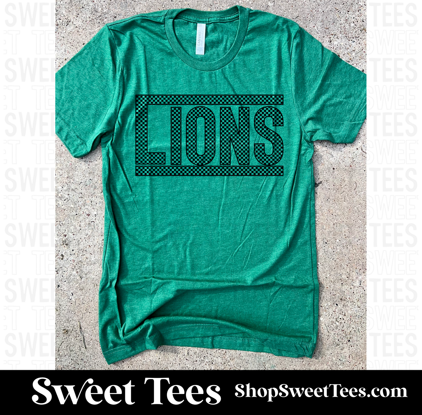 Lions Checker Off The Wall tee - green