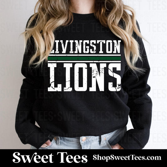 Livingston Lions College Ruled Sweatshirt