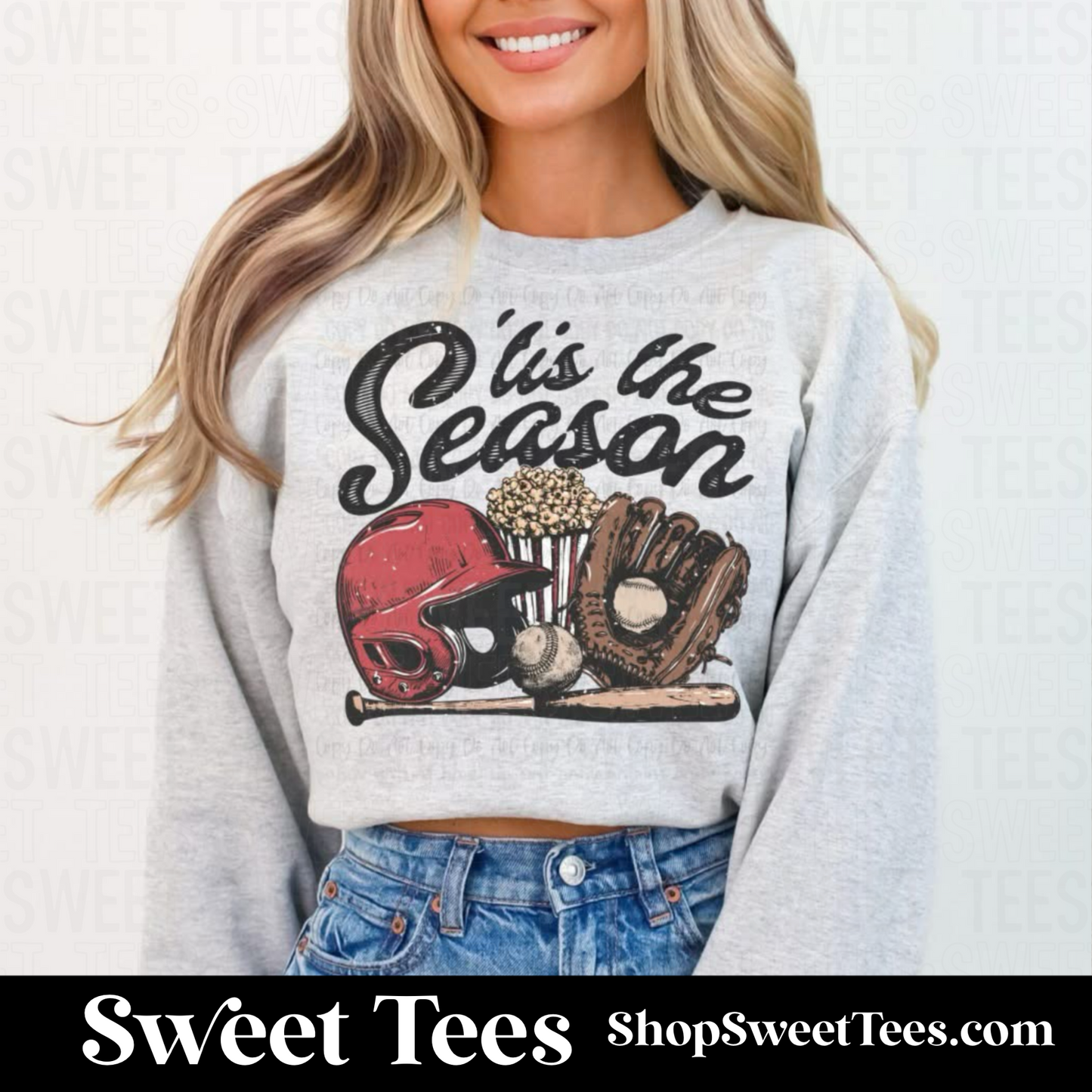 Vintage Tis The Baseball Season Sweatshirt