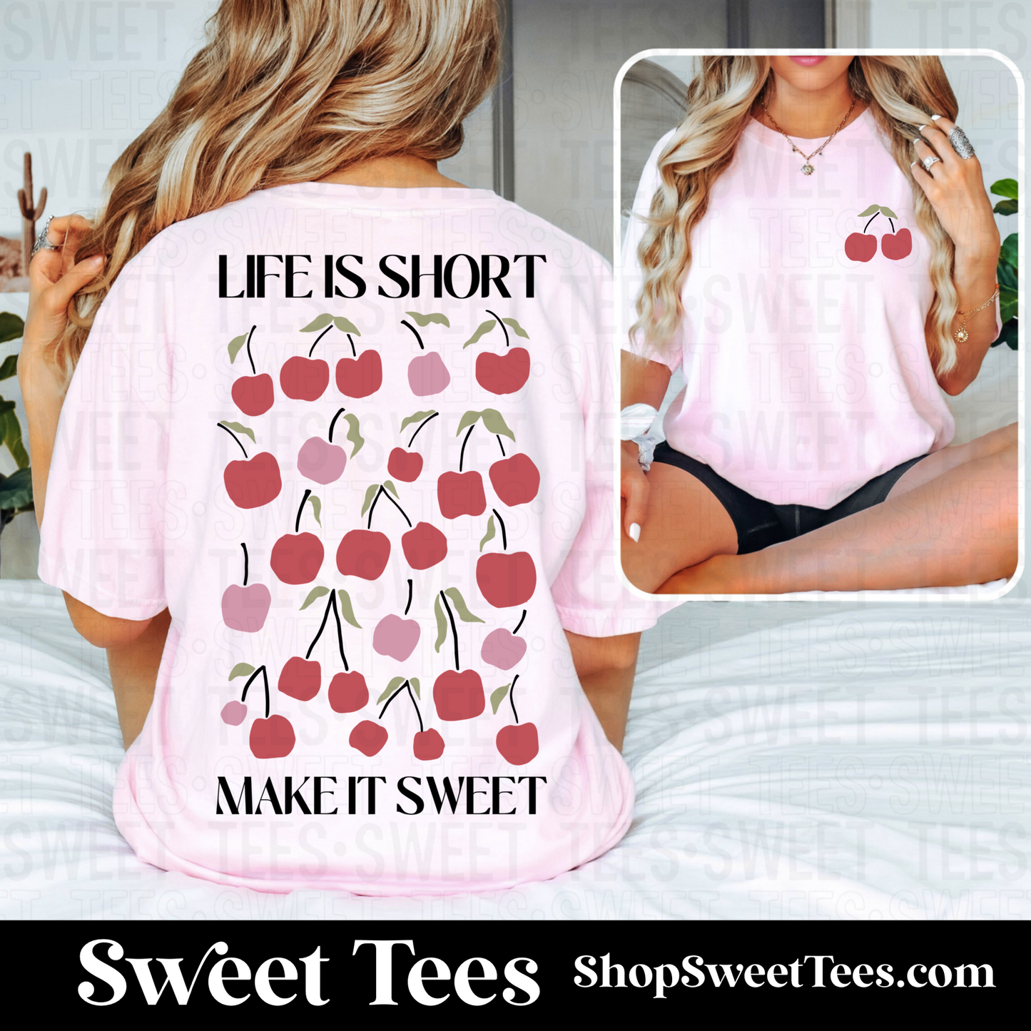 Life Is Sweet Cherry tee