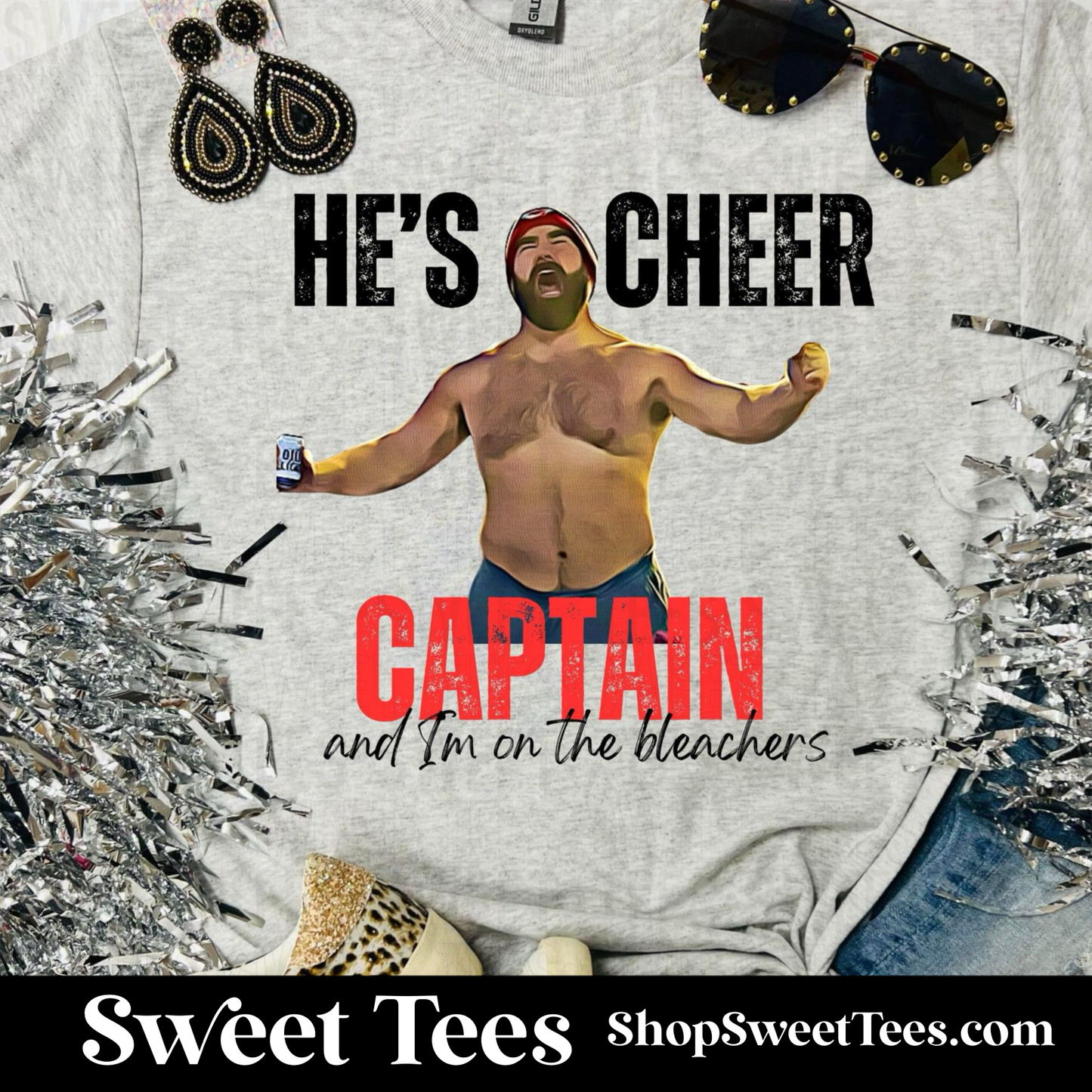 He's Cheer Captain Kelce tee