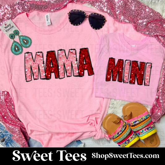 Mama + Mini Sequin tee