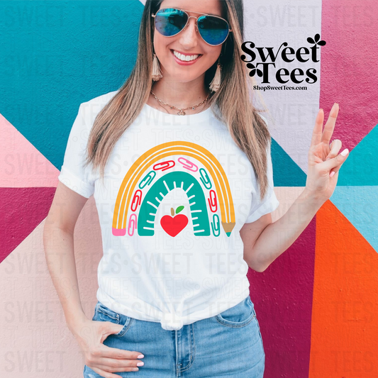 Pencil Rainbow tee