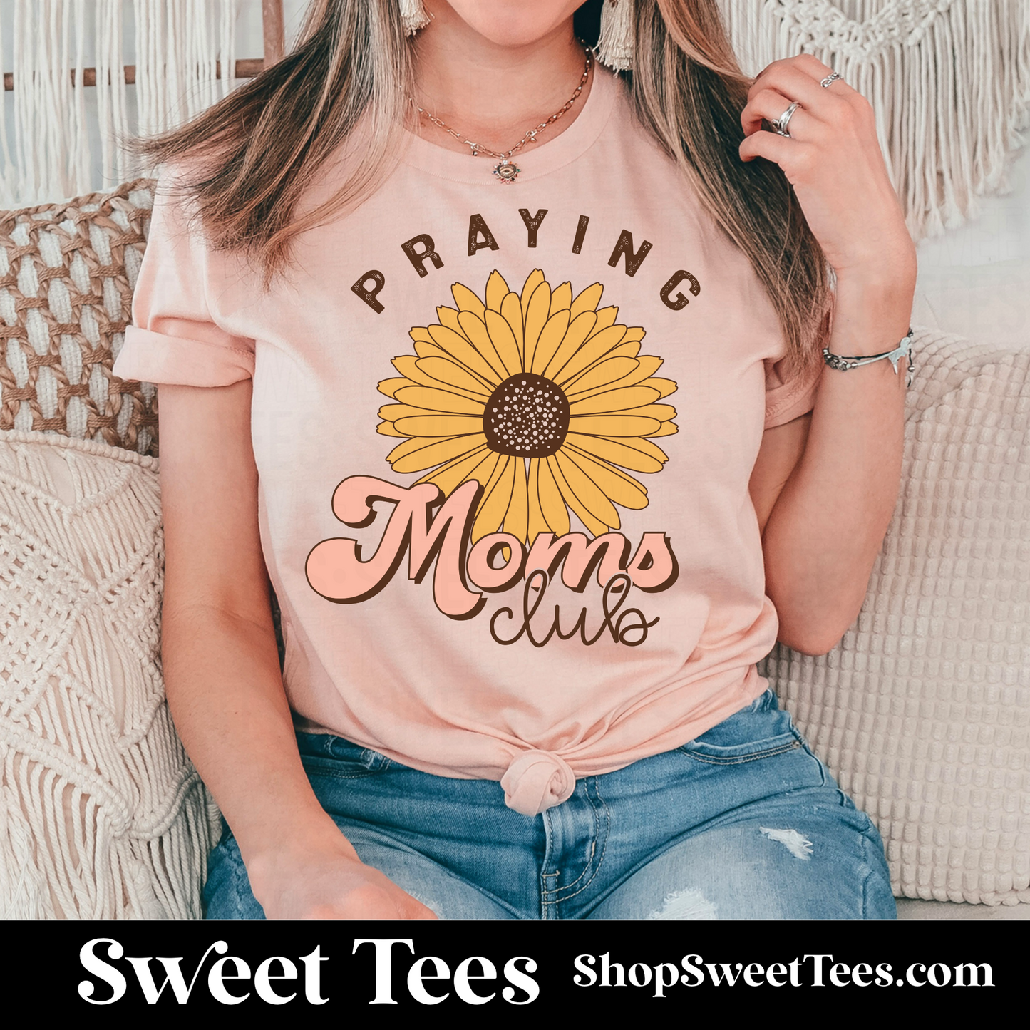 Praying Mama Sunflower tee