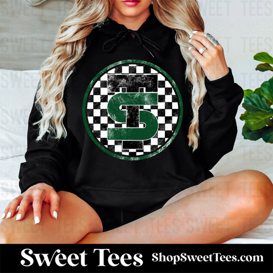 Texas Slam Checker Circle Hoodie