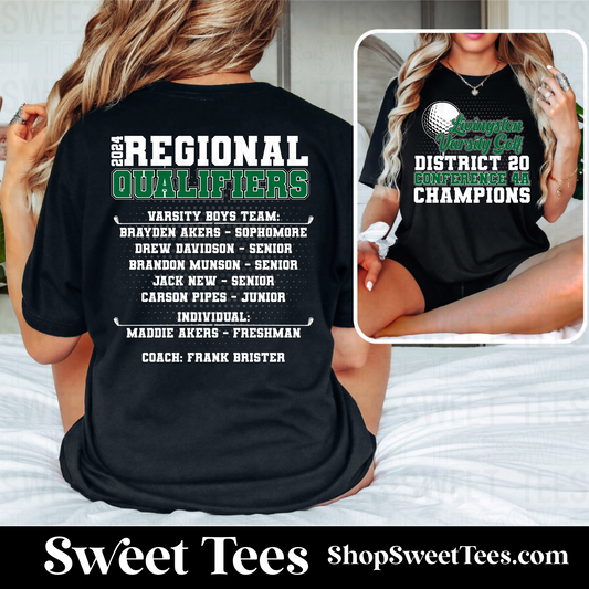 2024 Golf Regional Qualifiers tee