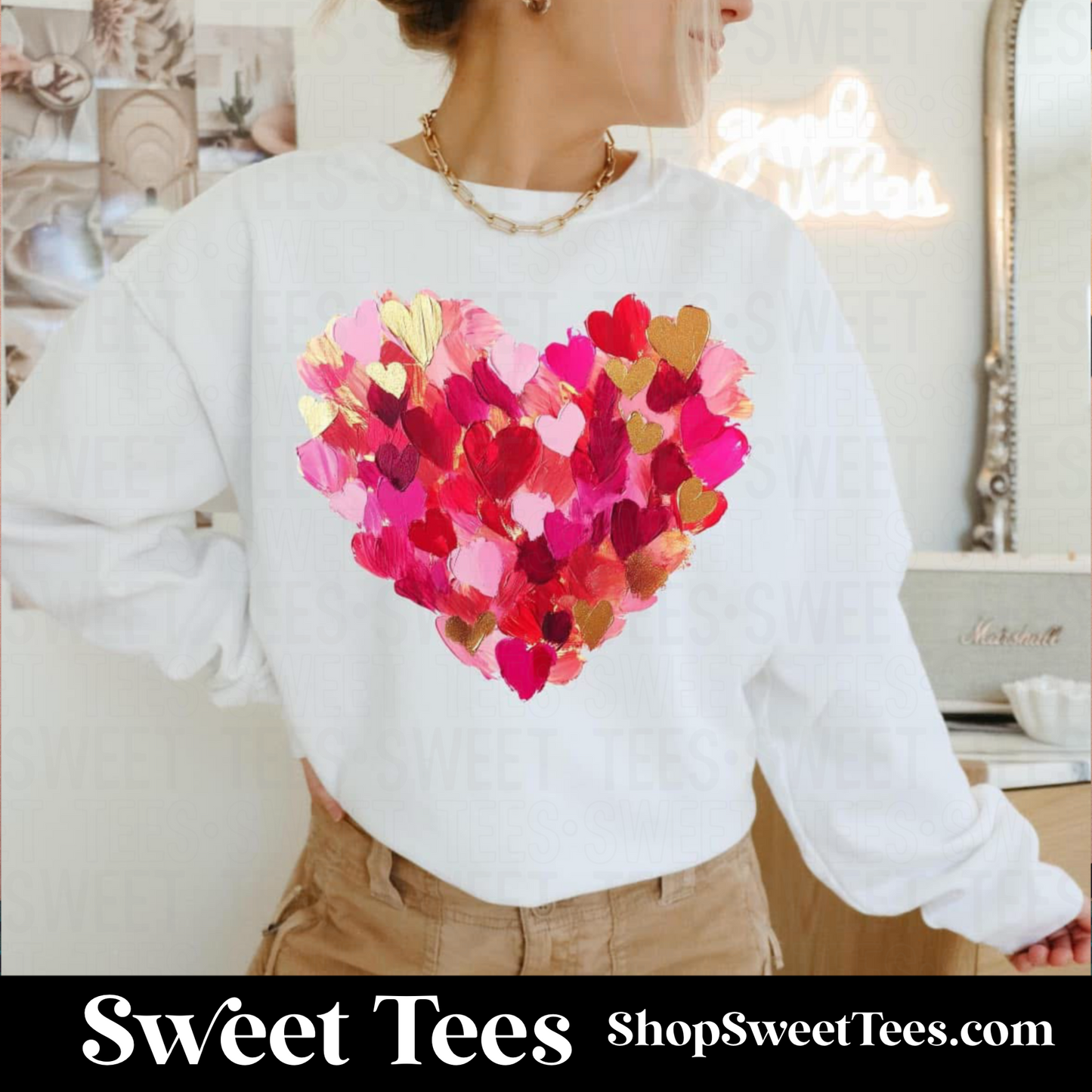 Brush Stroke Heart Sweatshirt