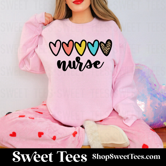 Nurse Doodle Heart Sweatshirt