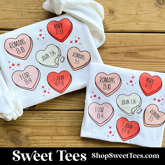 Bible Valentine Candy Hearts Sweatshirt