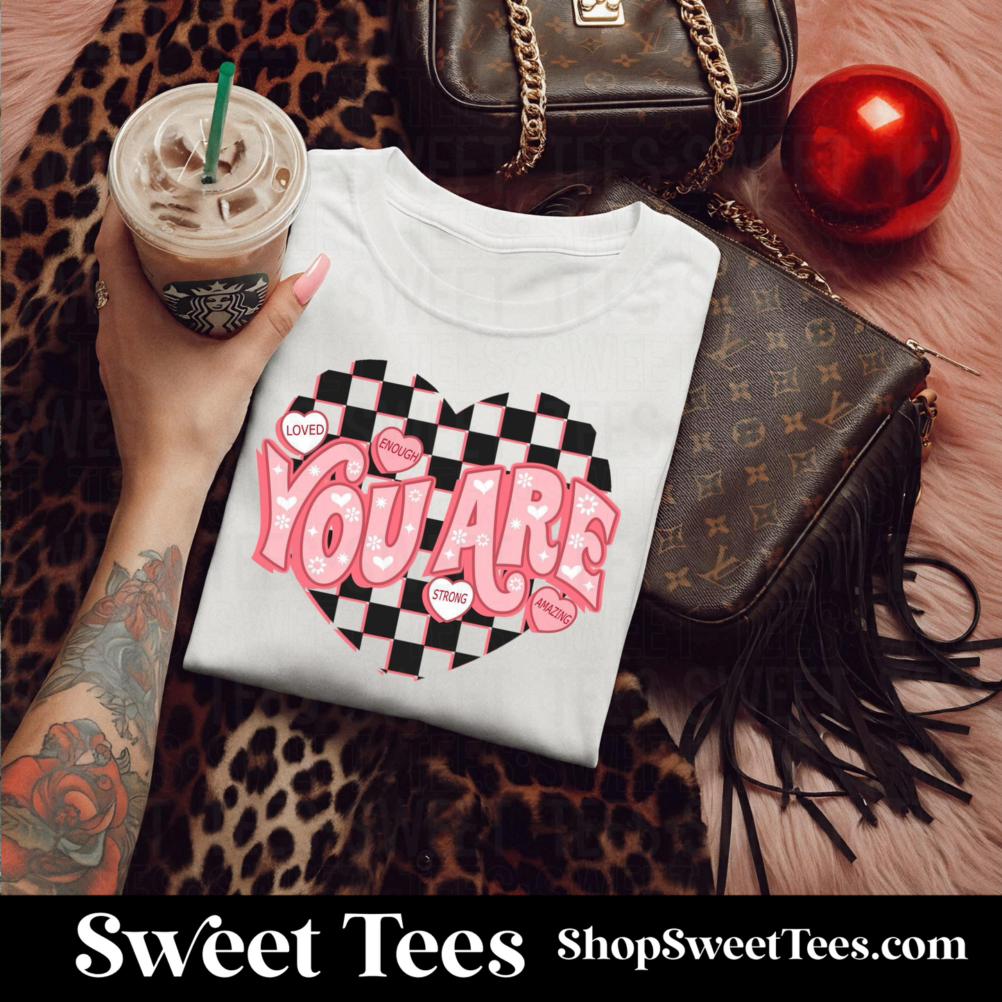 You Are Checker Heart tee