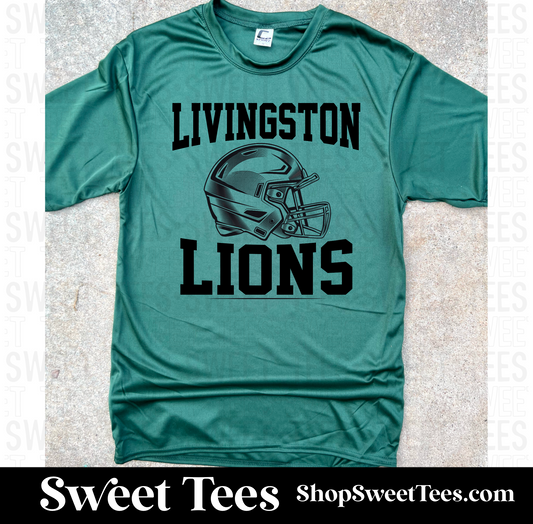 Lions Football Helmet Drifit tee