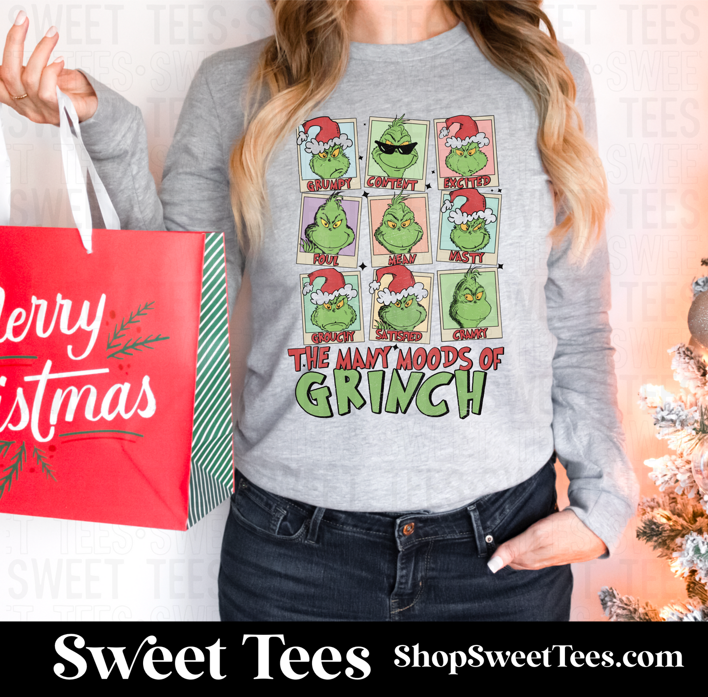 Moods of the Grinch Long Sleeve tee