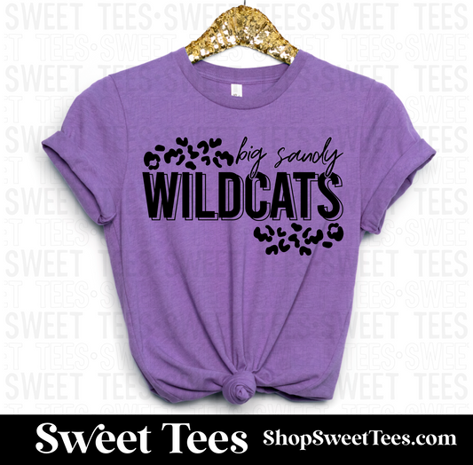 Big Sandy Wildcats Leopard Offset tee