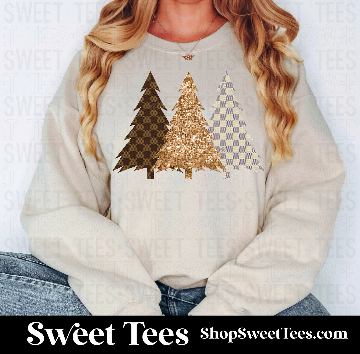 Designer Christmas Trees Sweatshirt