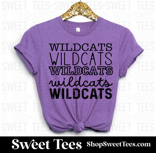 Big Sandy Wildcats Multi Font tee