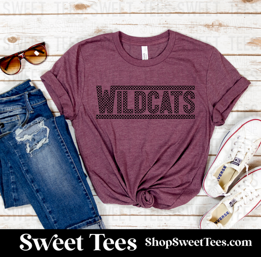 Onalaska Wildcats Checkered Off The Wall tee