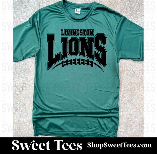 Lions Football Arched Lace Drifit tee