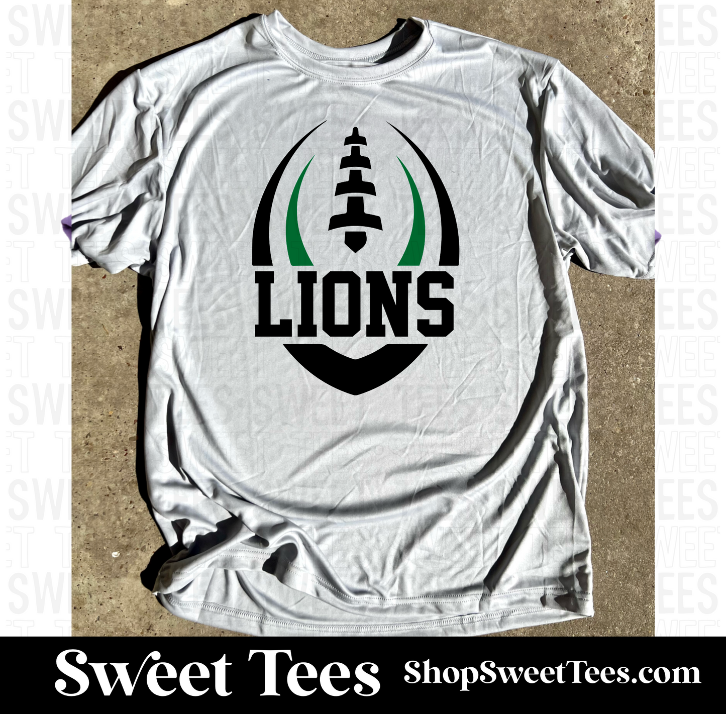 Lions Mid Football - silver drifit tee