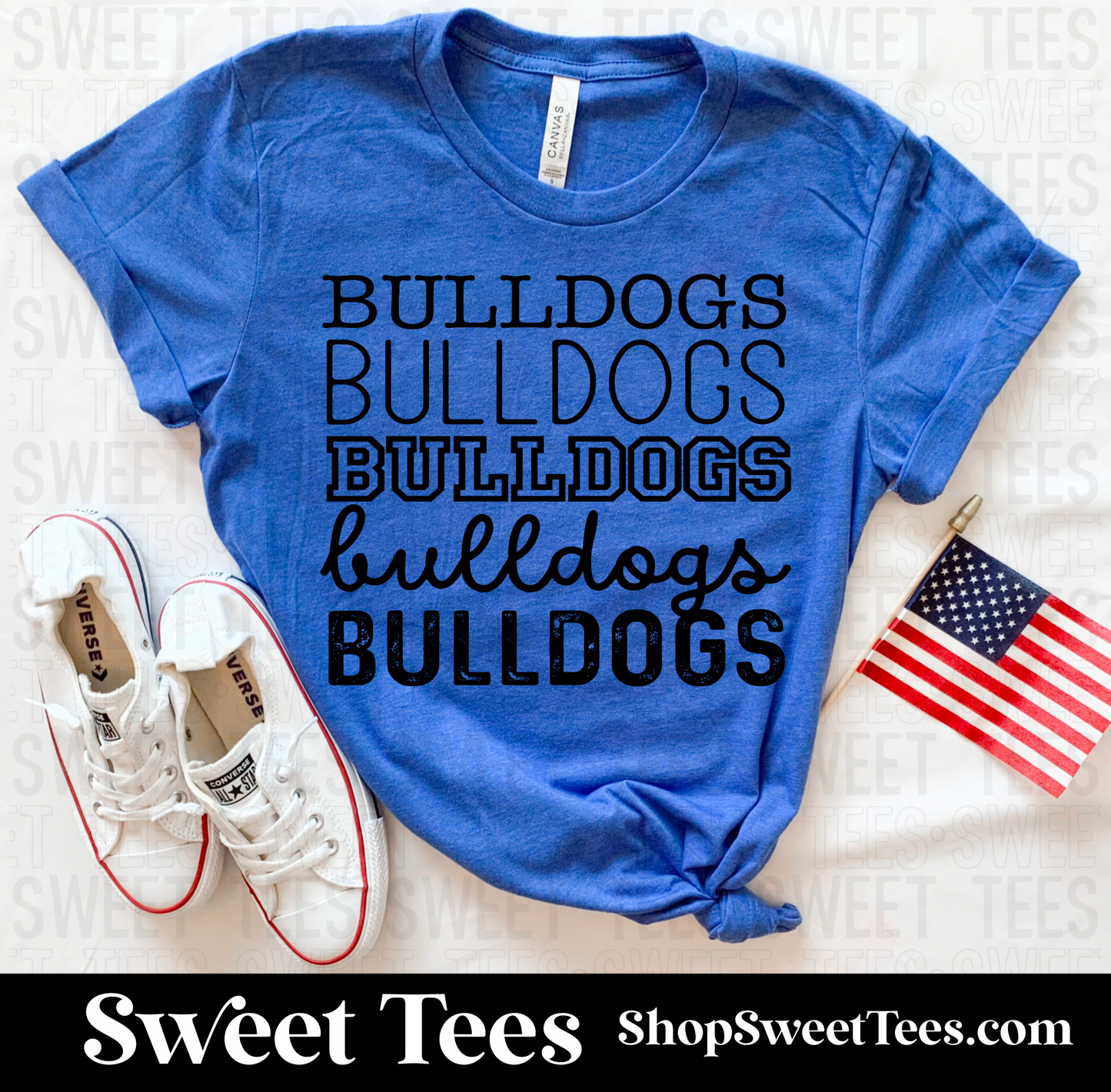 Bulldogs Multi Font tee