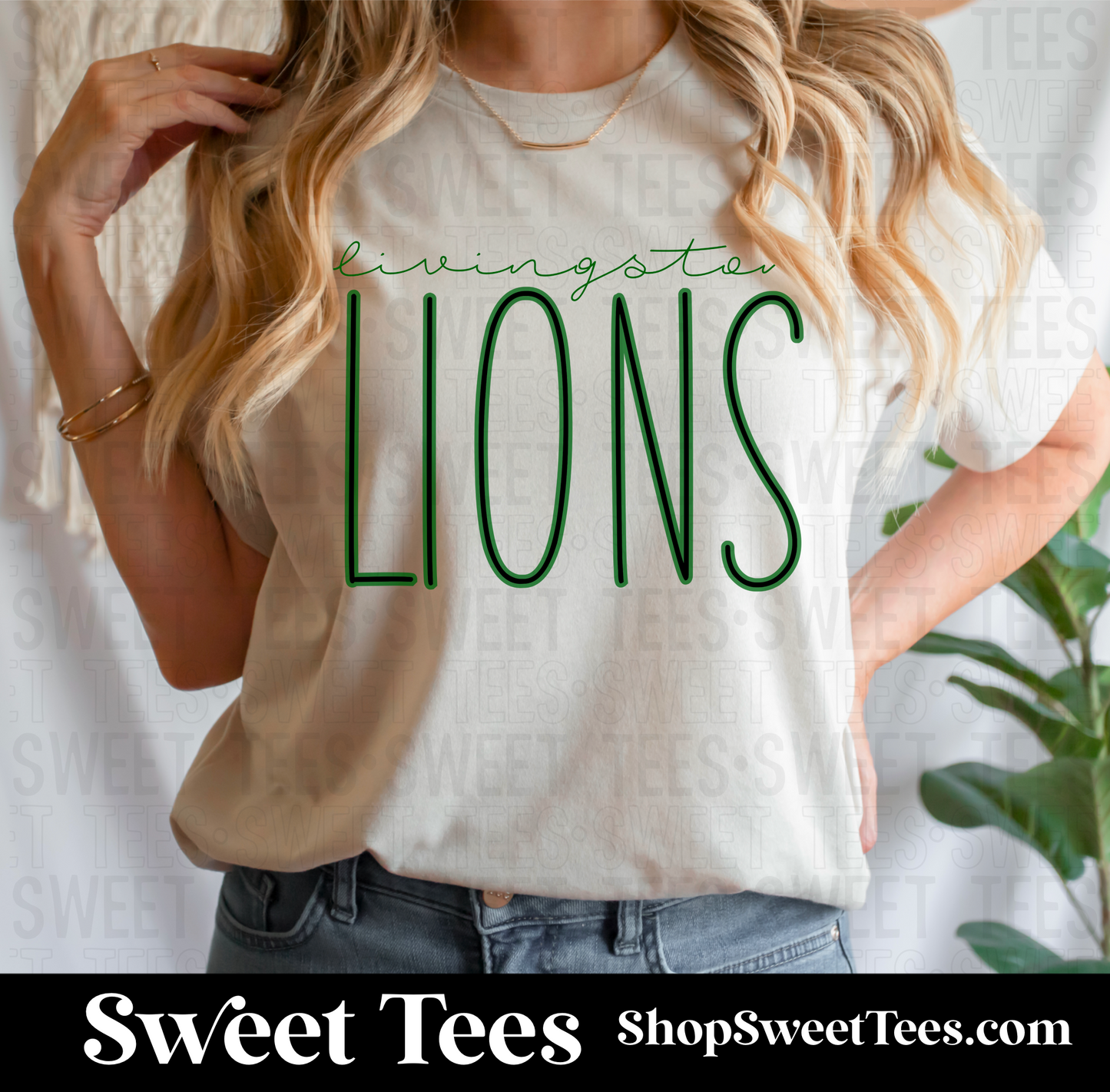 Livingston Lions Skinny Script tee