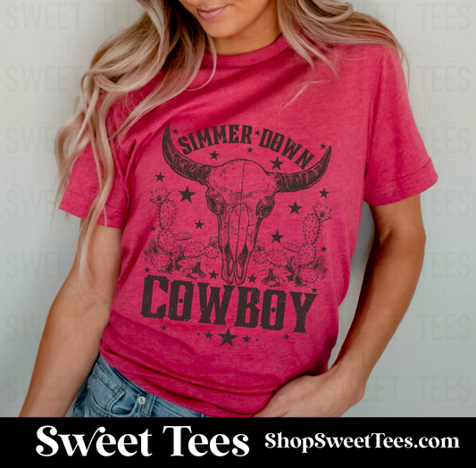 Simmer Down Cowboy tee