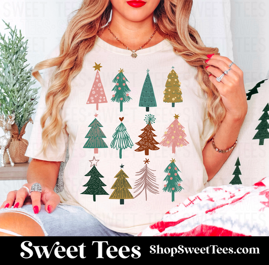 Neutral Christmas Trees tee