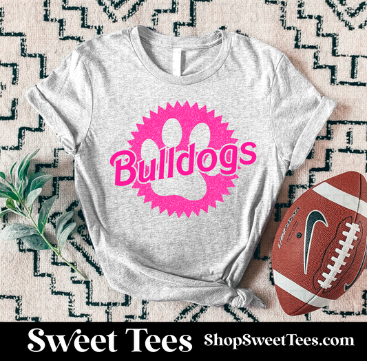 Barbie Bulldogs Paw Print tee