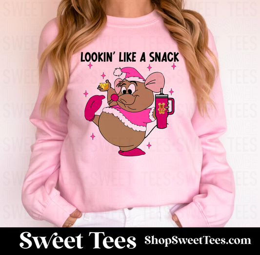 Pink Gus Gus Snack Christmas Sweatshirt