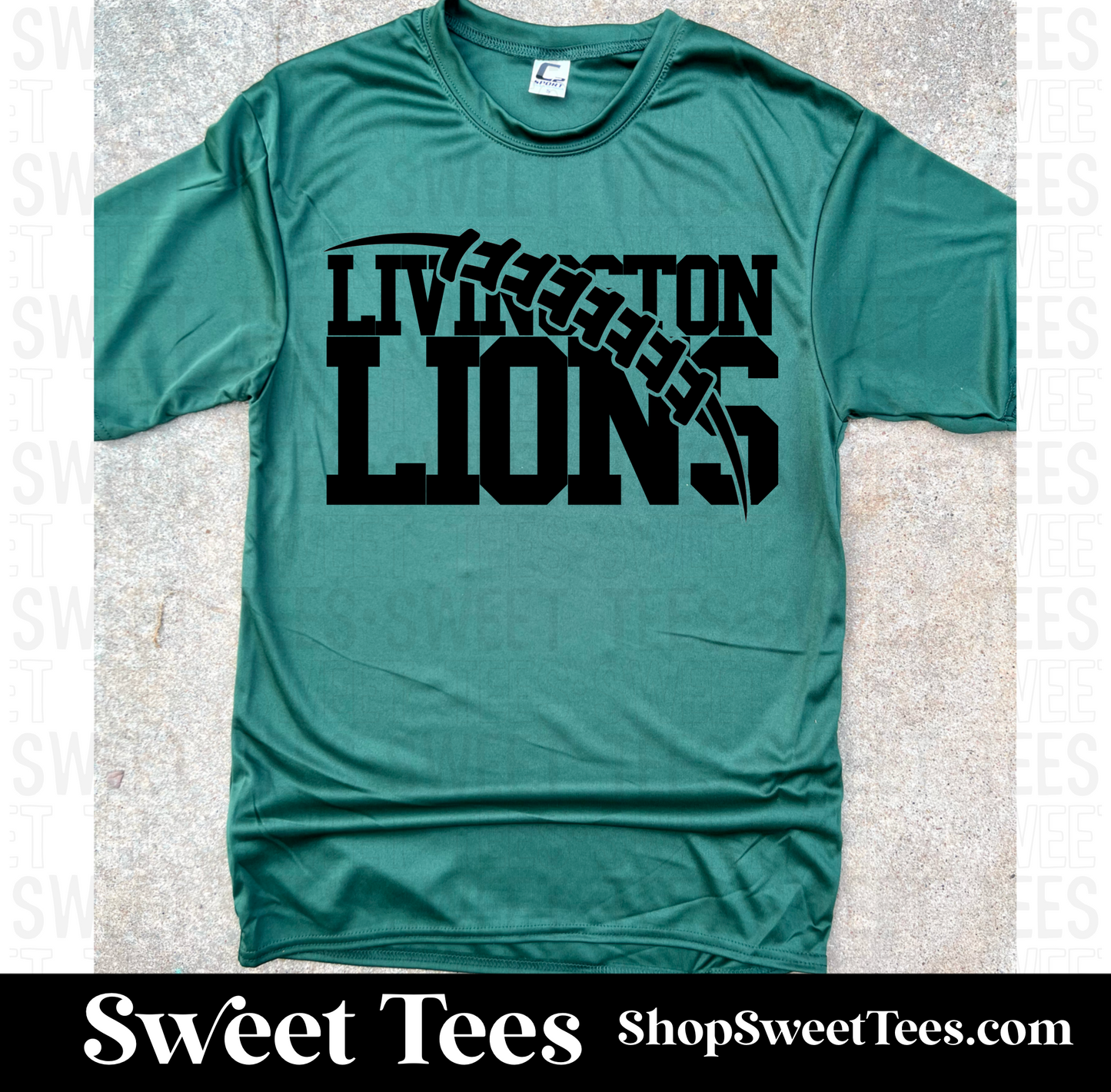 Livingston Lions Football Slash Drifit tee