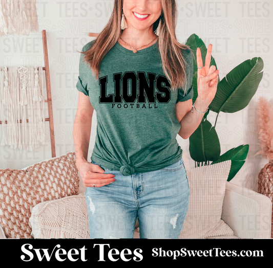 Lions Football Upper Arch tee