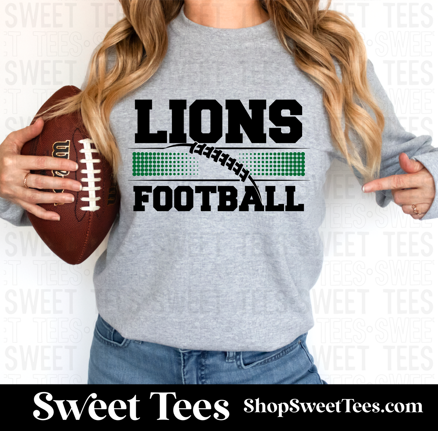 Lions Football Dotted Sweatshirt