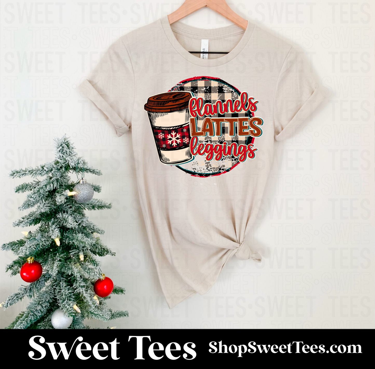 Flannels Lattes Leggings tee