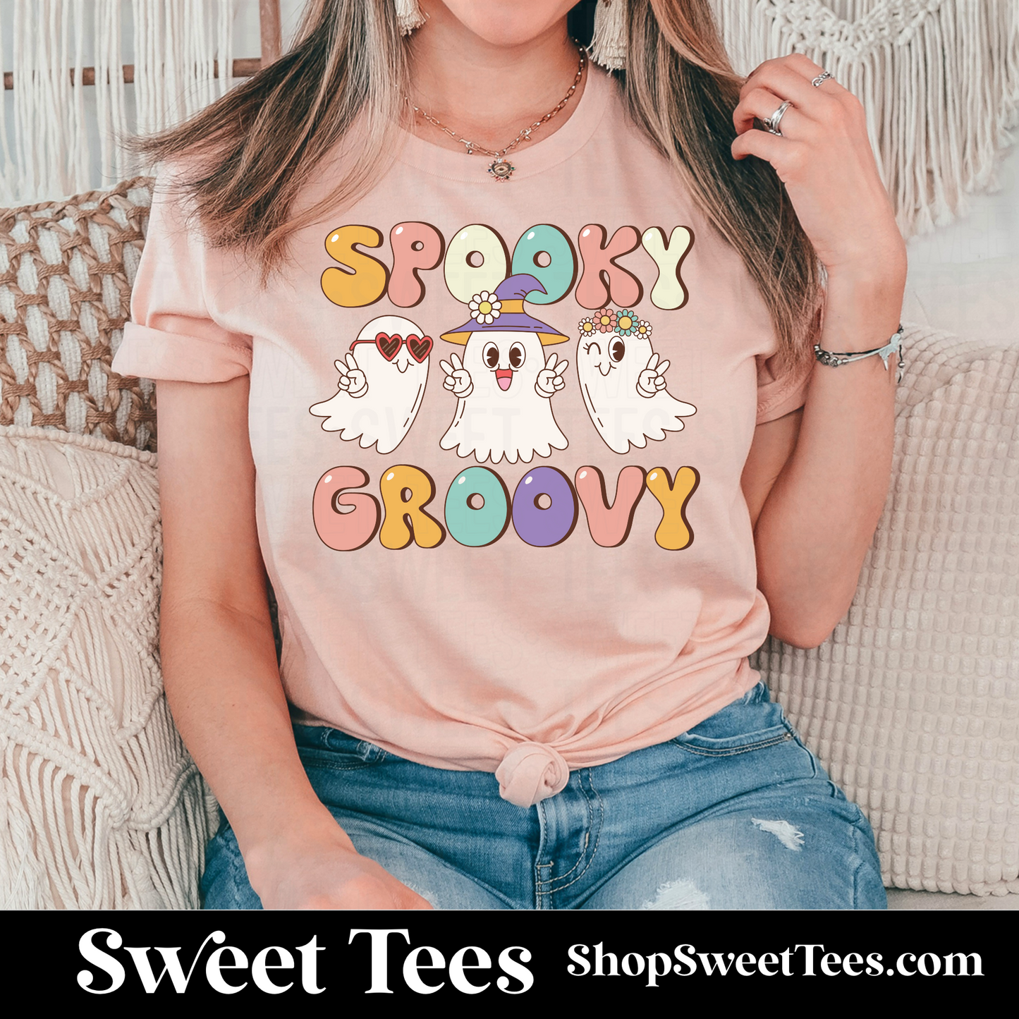 Spooky Groovy Ghost tee