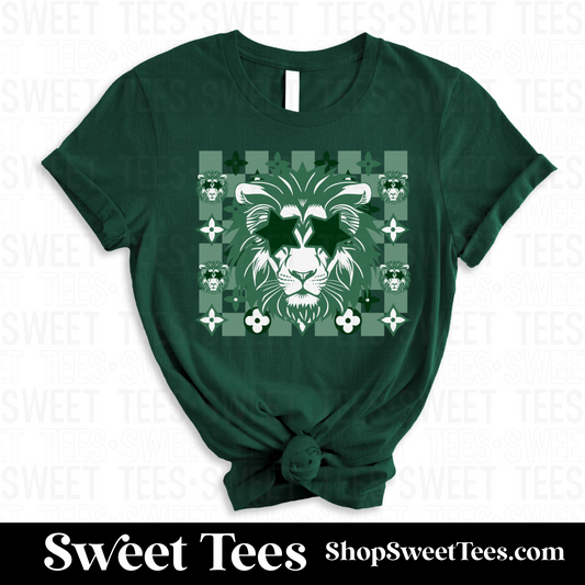 Preppy Lions Checker tee - Green