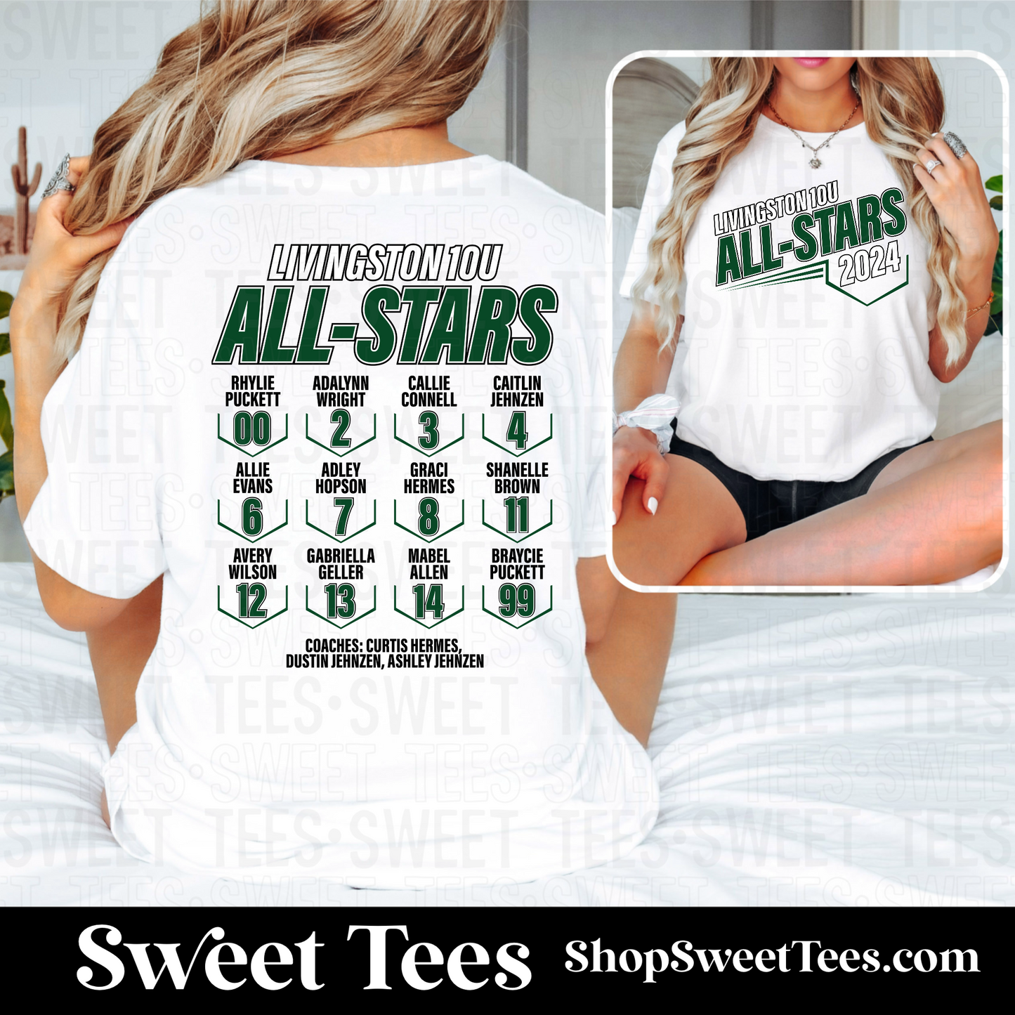 10U Softball Livingston All-Stars Roster tee