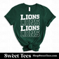 Lions in and out tee - green