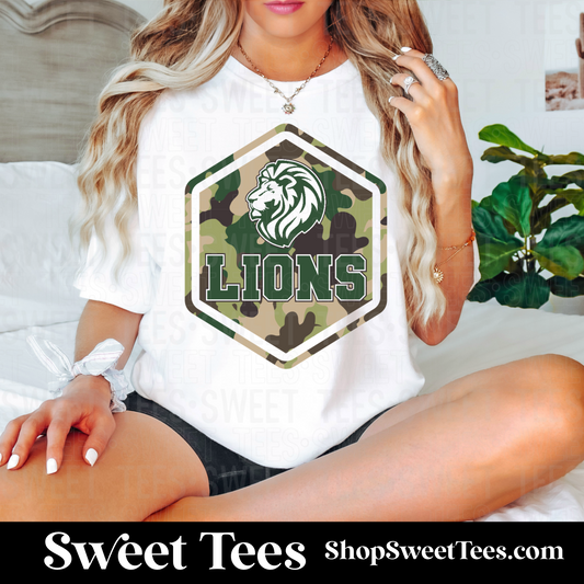 Lions Camo Hexagon tee