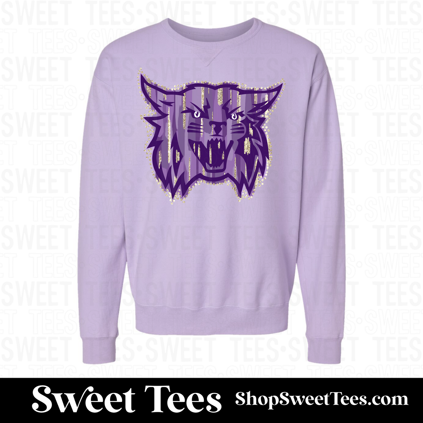 Painted Wildcat Comfort Sweatshirt - Purple