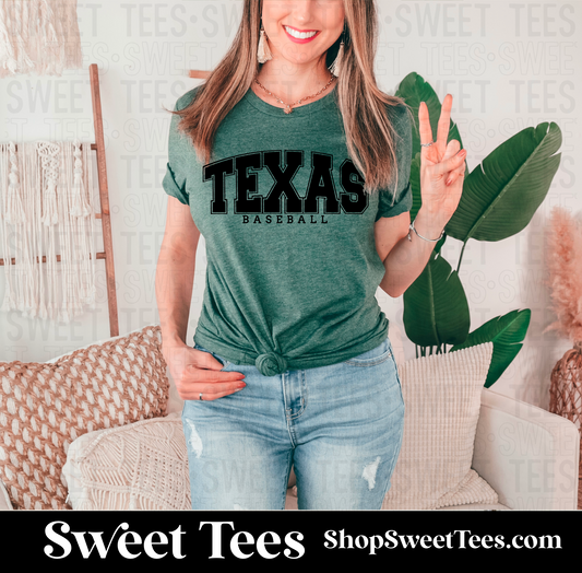 Texas Baseball Upper Arch tee