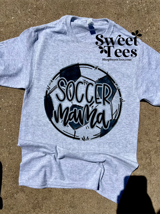 Doodle Soccer Mama tee