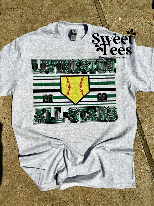 All-Stars Softball Stripe tee