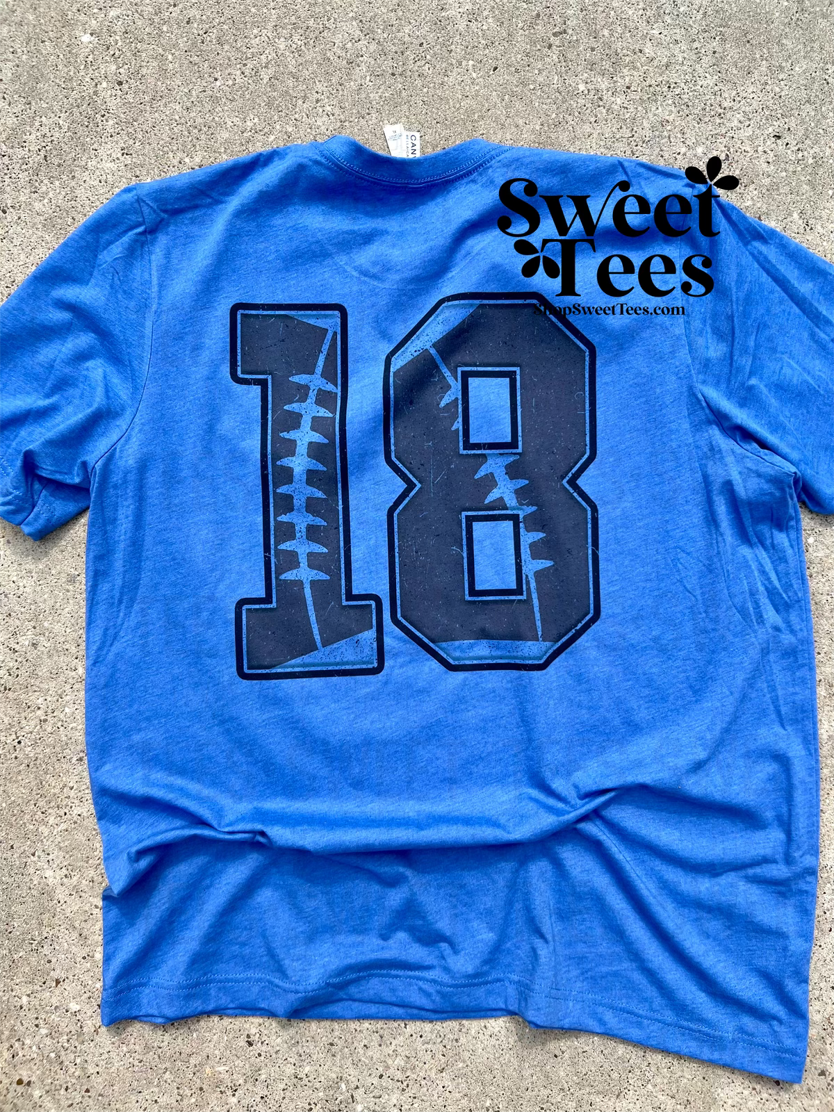 Football Mama Bolt tee - BLUE