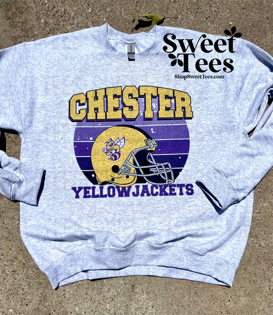 Chester Yellowjackets Retro Ombre Circle Sweatshirt