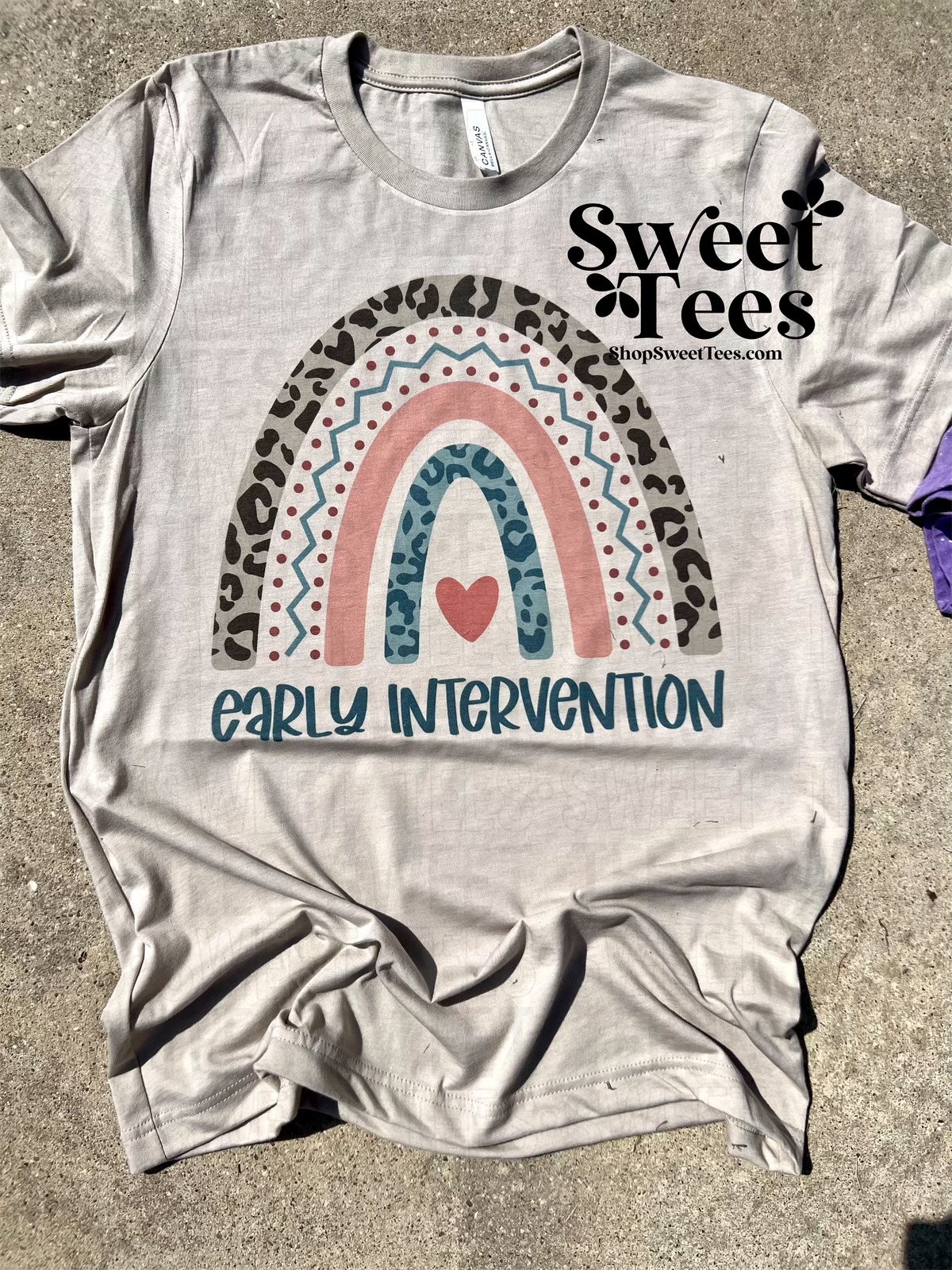 Early Intervention Rainbow tee